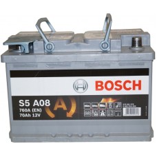 Автомобильный аккумулятор Bosch AGM 6СТ-70 R+ S5A 080
