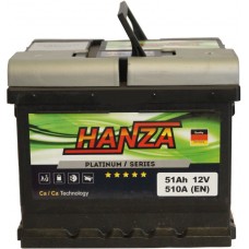 Автомобильный аккумулятор Hanza 6СТ-51 R+ Platinum Автомобильный аккумулятор Hanza 6СТ-51 R+ Platinum