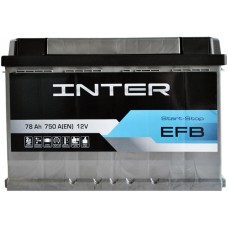 Автомобільний акумулятор INTER  EFB 78 R+
