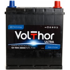 Автомобильний аккумулятор Volthor 6СТ-45 R+ Jis Ultra (узкий)