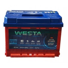 Автомобильный аккумулятор Westa 6СТ-63 L+ EFB Start/Stop
