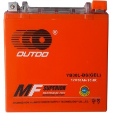 Мото аккумулятор Outdo YB30L-BS Gel