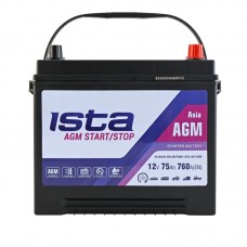 Автомобильний аккумулятор Ista 6СТ-75 R+ Asia AGM Stop & Go Автомобильний аккумулятор Ista 6СТ-75 R+ Asia AGM Stop & Go